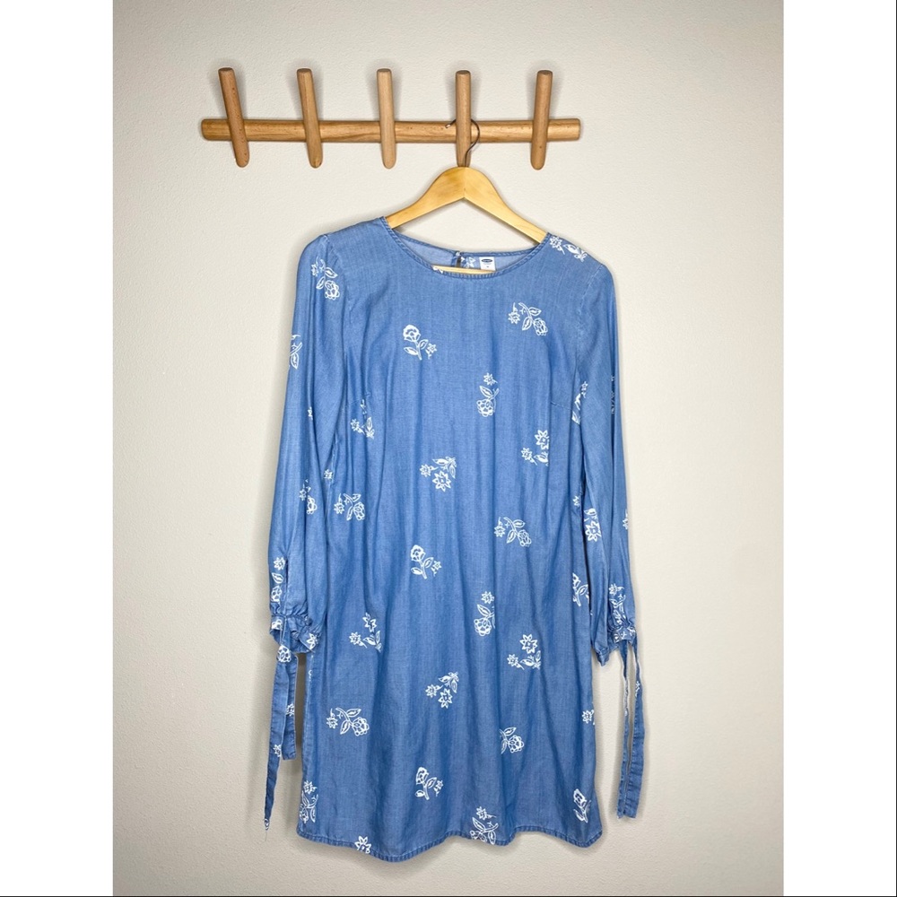 Denim shift dress
